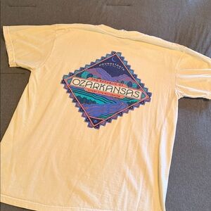 Comfort Colors Pocket Tee Ozarkansas Houndstooth Sz Large